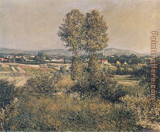 Landscape at Argenteuil painting - Gustave Caillebotte Landscape at Argenteuil art painting